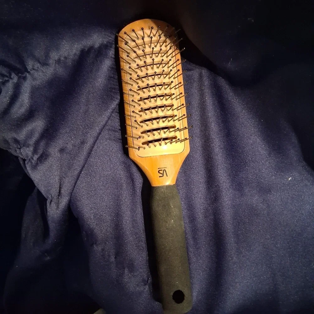Vintage Vidal Sassoon Wooden‎ Vent Hairbrush Foam Handle 90s Y2K EUC